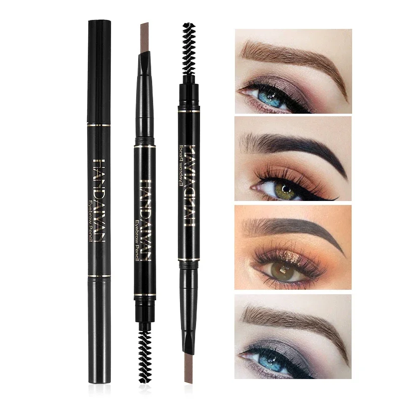 ดินสอเขียนคิ้ว Double-Ended 5 สี Natural Non-fading Waterproof Long-Lasting Filling And Outlining Eyebrow