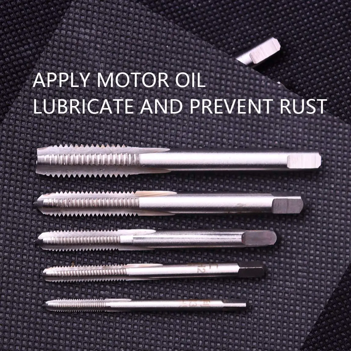 Rubinetto per filettatura manuale con scanalatura dritta da 5 pezzi da M3 a M8 Set di strumenti hardware per maschiatura rapida e filettatura interna