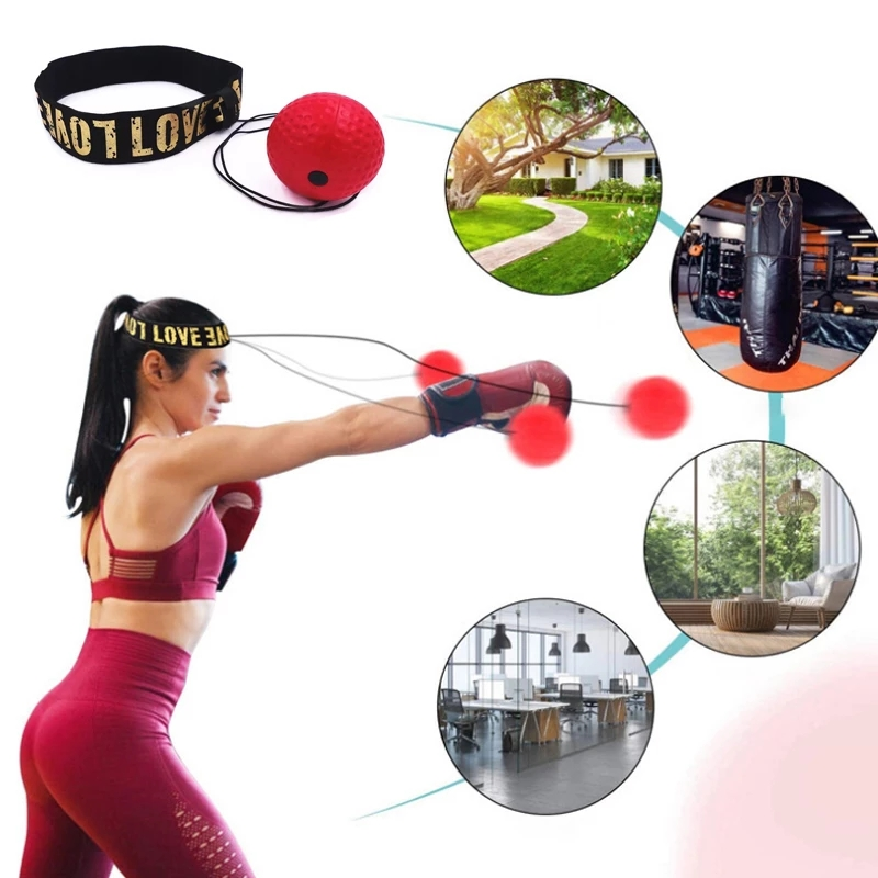 Muay Thai Boxe Velocità Palla Con Fascia Per Sanda Boxe Combattimento Rapido Velocità Reazione Tempo di Allenamento Boxe Reflex Trainer