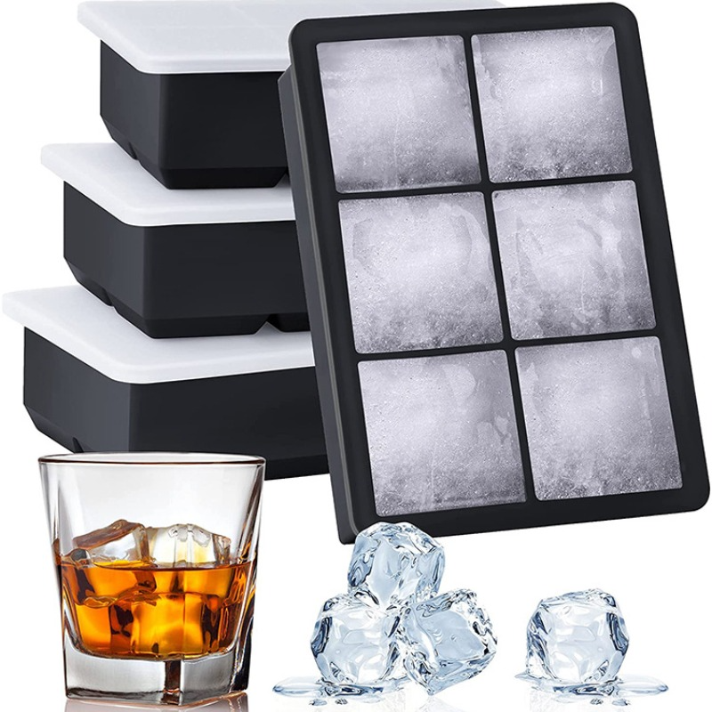 4/6/8/15 Gitter Eiswürfel hersteller Haushalt große Eisform Bar Eis machen Form Eisball Form Eiswürfel form Eiswürfel schale Silikon mit Deckel