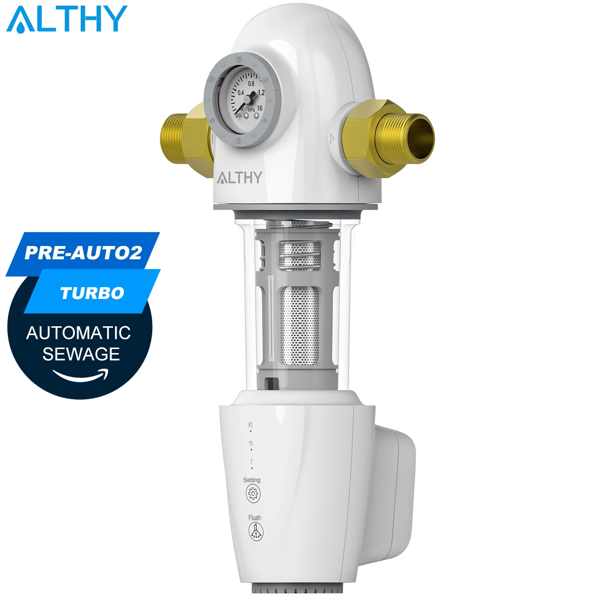ALTHY PRE-AUTO2 Tự Động Xả Nước Backwash Prefilter Quay Xuống Trầm Tích Lọc Nước Trung Cả Nhà Hệ Thống Máy Lọc
