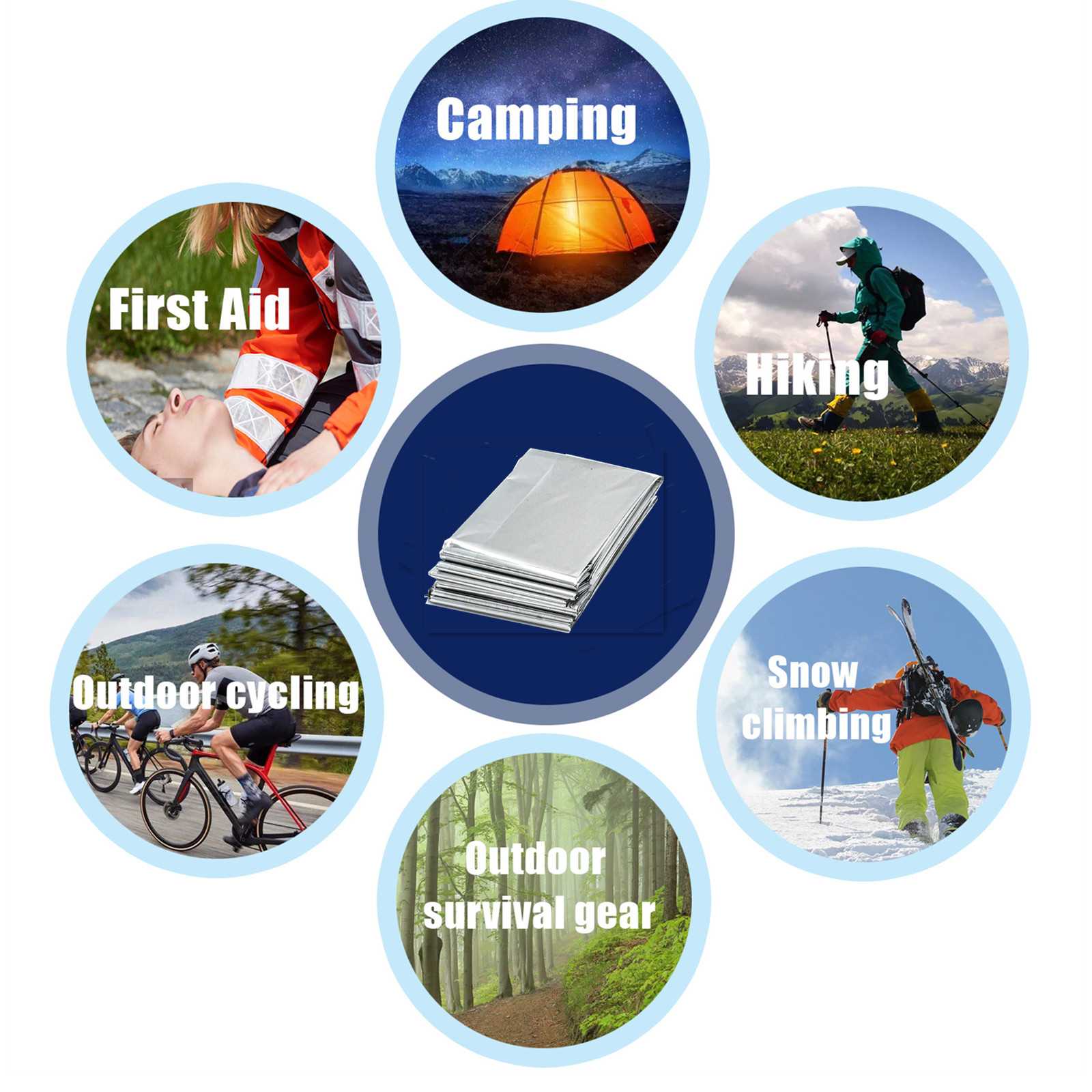 Аварийное Одеяло, Удерживающее Тепло, Водонепроницаемый Термоспальный Мешок, Сохранение Тепла