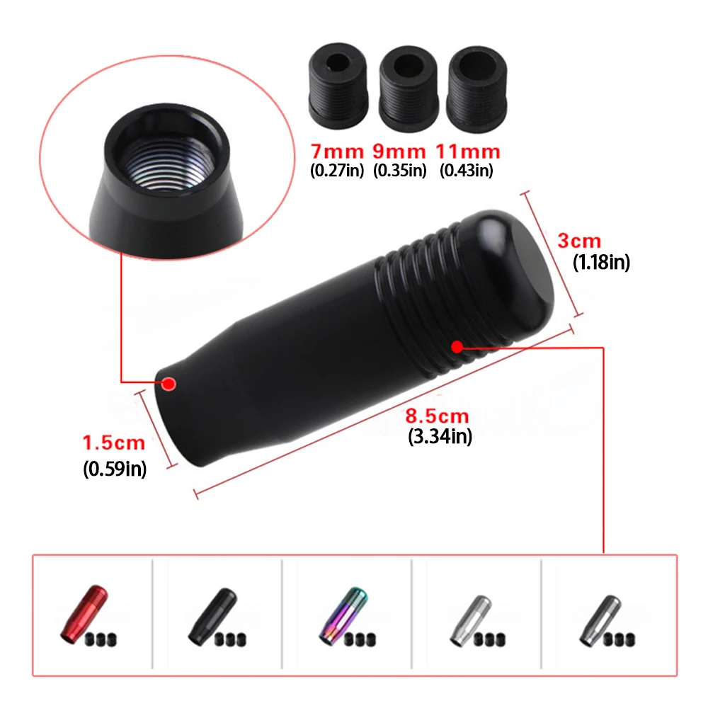 Liga de alumínio Car Shift Head, Handle Joystick Head, Car Shift Torque, Modificação Interna, 8.5cm 3.34in