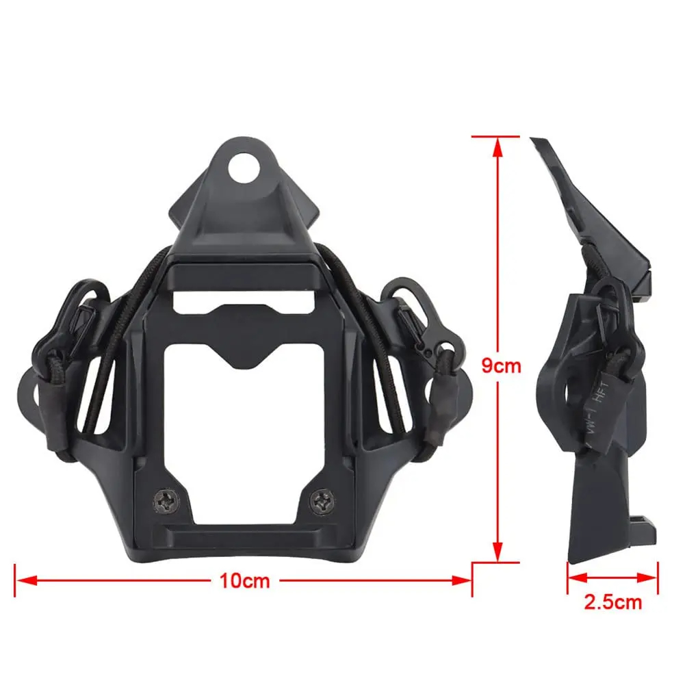 BOOIU 戦術ヘルメットマウントアダプターナイトビジョンアルミ合金フックロープ付き NVG ヘルメットブラケットアクセサリー FAST ヘルメット用