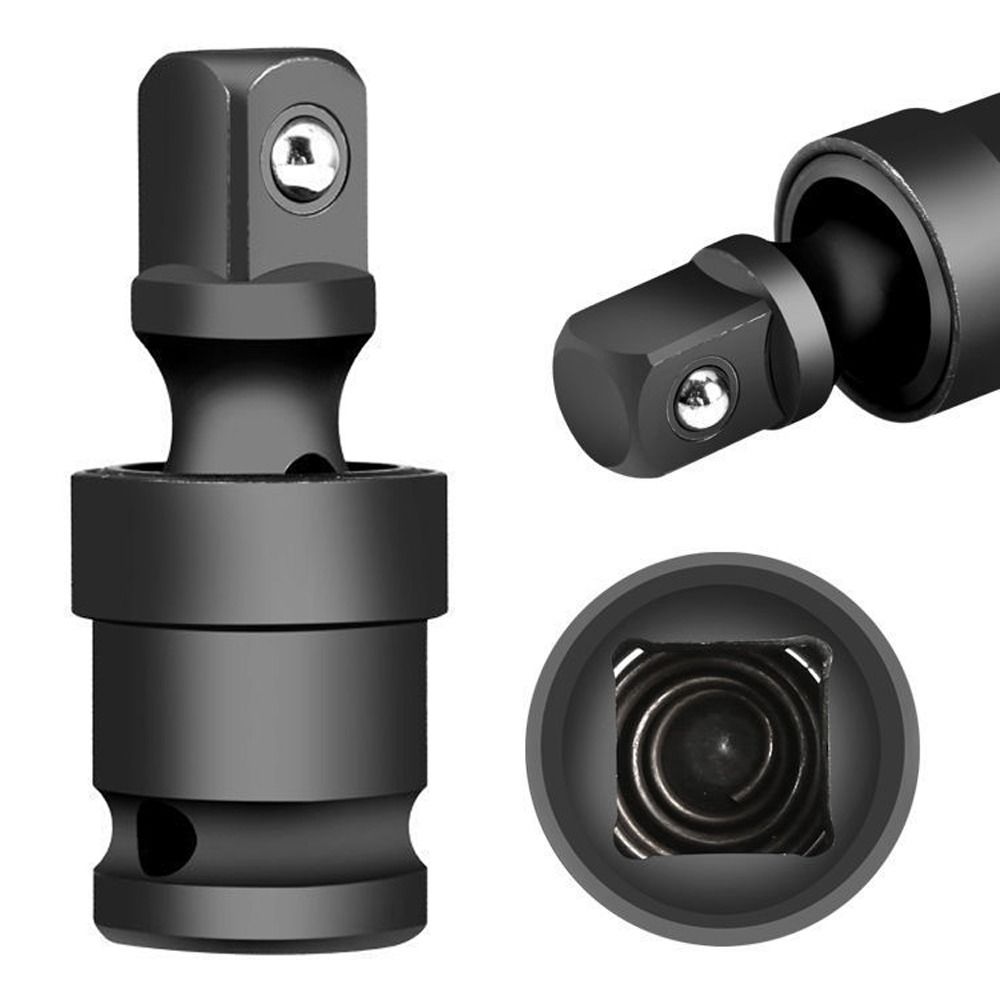 Enchufe de impacto giratorio de accionamiento de 1/2 pulgadas, extensión duradera, adaptador de manga oscilante de aire de 360 grados, junta de nudillo en U