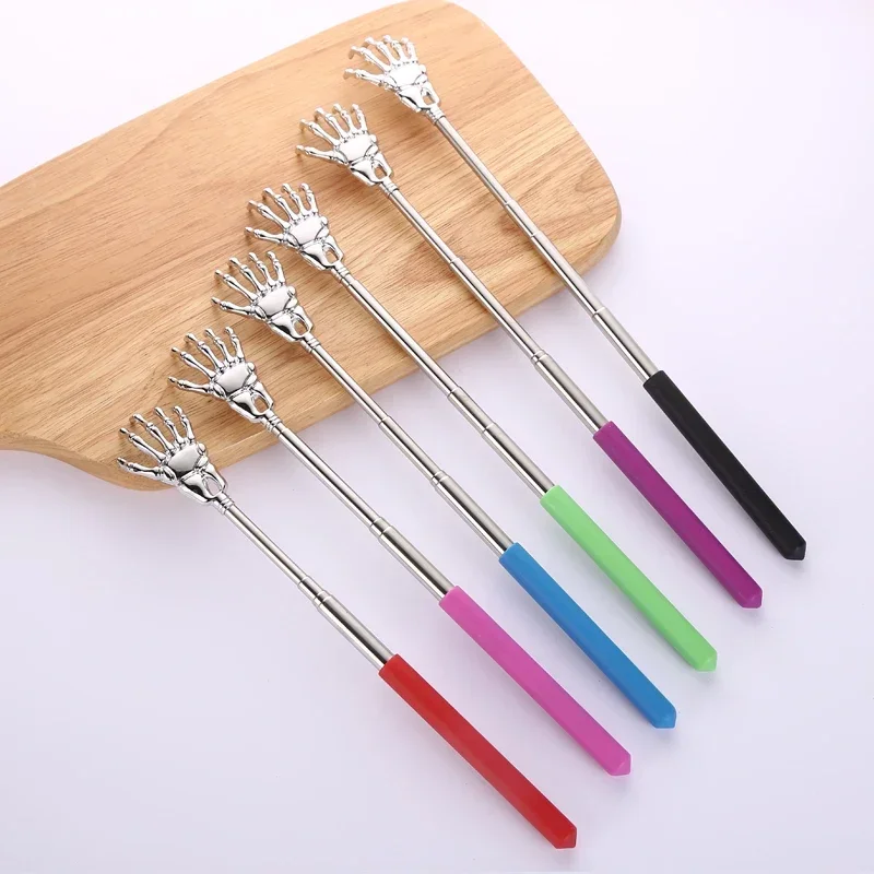 Ghost Hand สแตนเลส Telescopic Scratching Massager สแตนเลสขยาย Scratching Scratcher หัตถกรรม