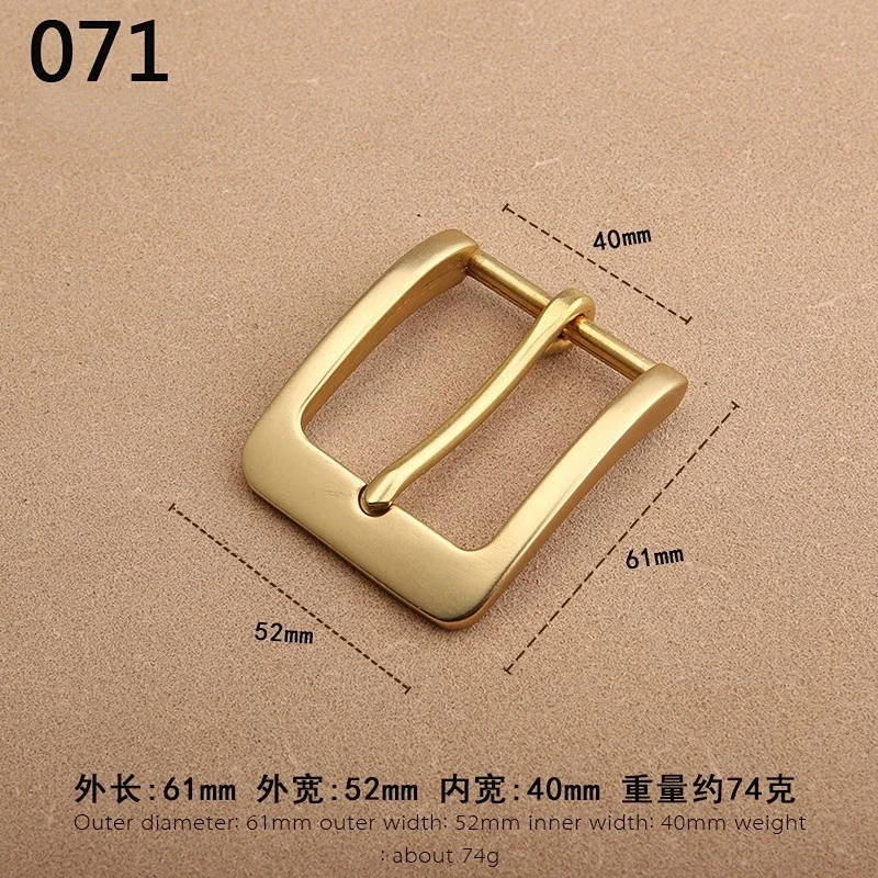 Massives Messing Metall 40mm für Männer Edelstahl Single Pin Half DIY Leder Craft Schnalle Boucle Pour Ceinture