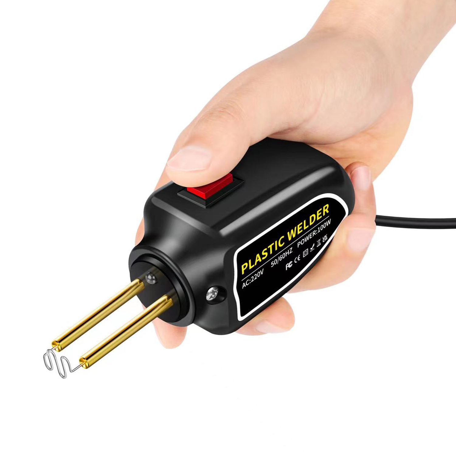 100W Saldatore di plastica portatile 110V/220V Nuova pistola ad aria calda Cucitrice a caldo Saldatore di plastica Saldatore Chiodo Paraurti Kit di attrezzi per auto di riparazione