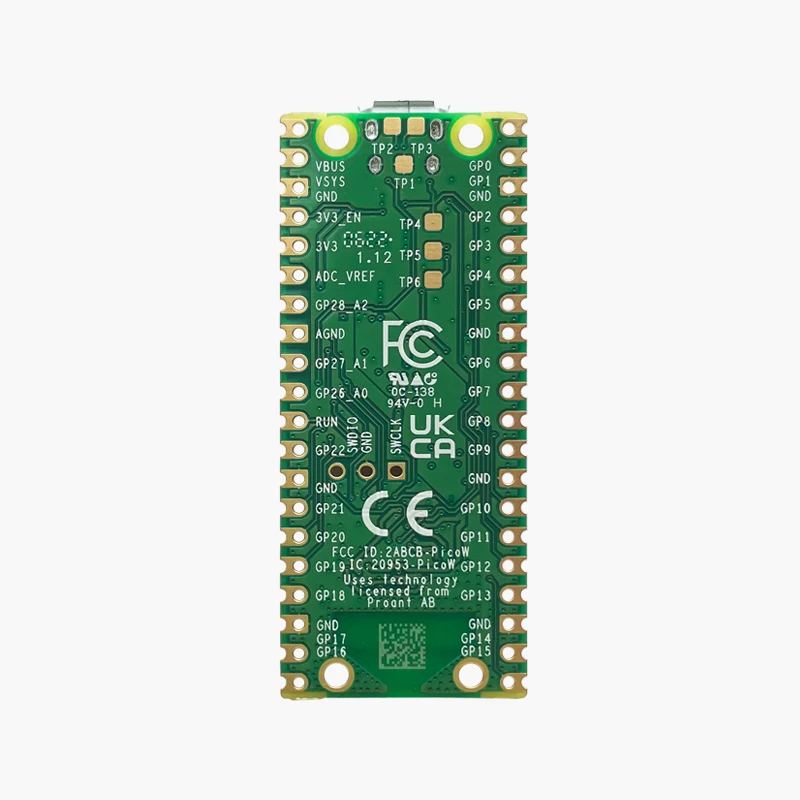 Raspberry Pi Pico W Original con placa de desarrollo WiFi inalámbrica, Pico o Pico H con cabezal de Pin, compatible con MciroPython/C++