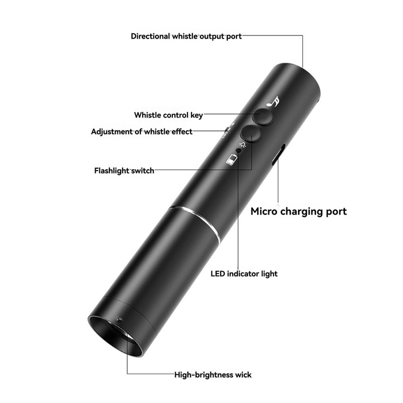 Sifflet électronique Rechargeable USB M05K avec lampe de poche, idéal pour le sport pour le Football, utilisation portable dans la vie en classe