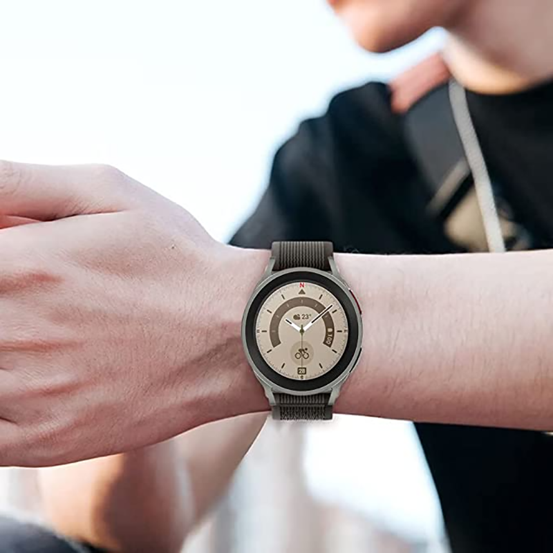 삼성 갤럭시 시계 용 20/22mm 밴드 4 6 40mm 44mm 6 클래식 43mm 47mm 5 Pro 45mm 나일론 Coorea 팔찌 화웨이 시계 GT 2 스트랩