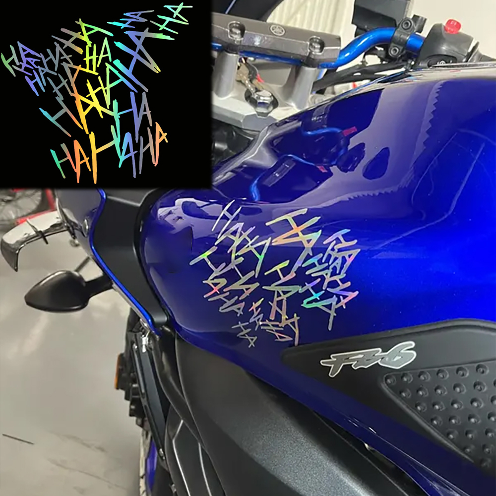 Hahaha adesivos refletivos para capacete de moto, acessórios para corpo de scooter, decalque para yamaha mt07 r7 tenere 700 xmax mt 125 fz6