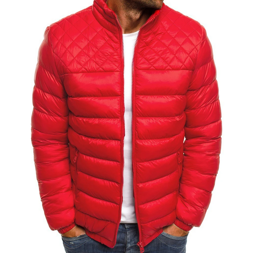 Jaquetas masculinas quentes de inverno jaqueta acolchoada acolchoada casaco casual outwear forrado jaqueta acolchoada gola roupas