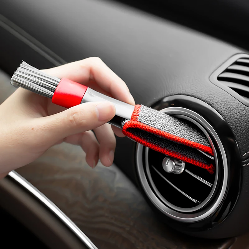 Strumento per la pulizia della presa del condizionatore d'aria per auto Spazzola antipolvere multiuso Accessori per auto Spazzola multiuso per interni Spazzola per la pulizia
