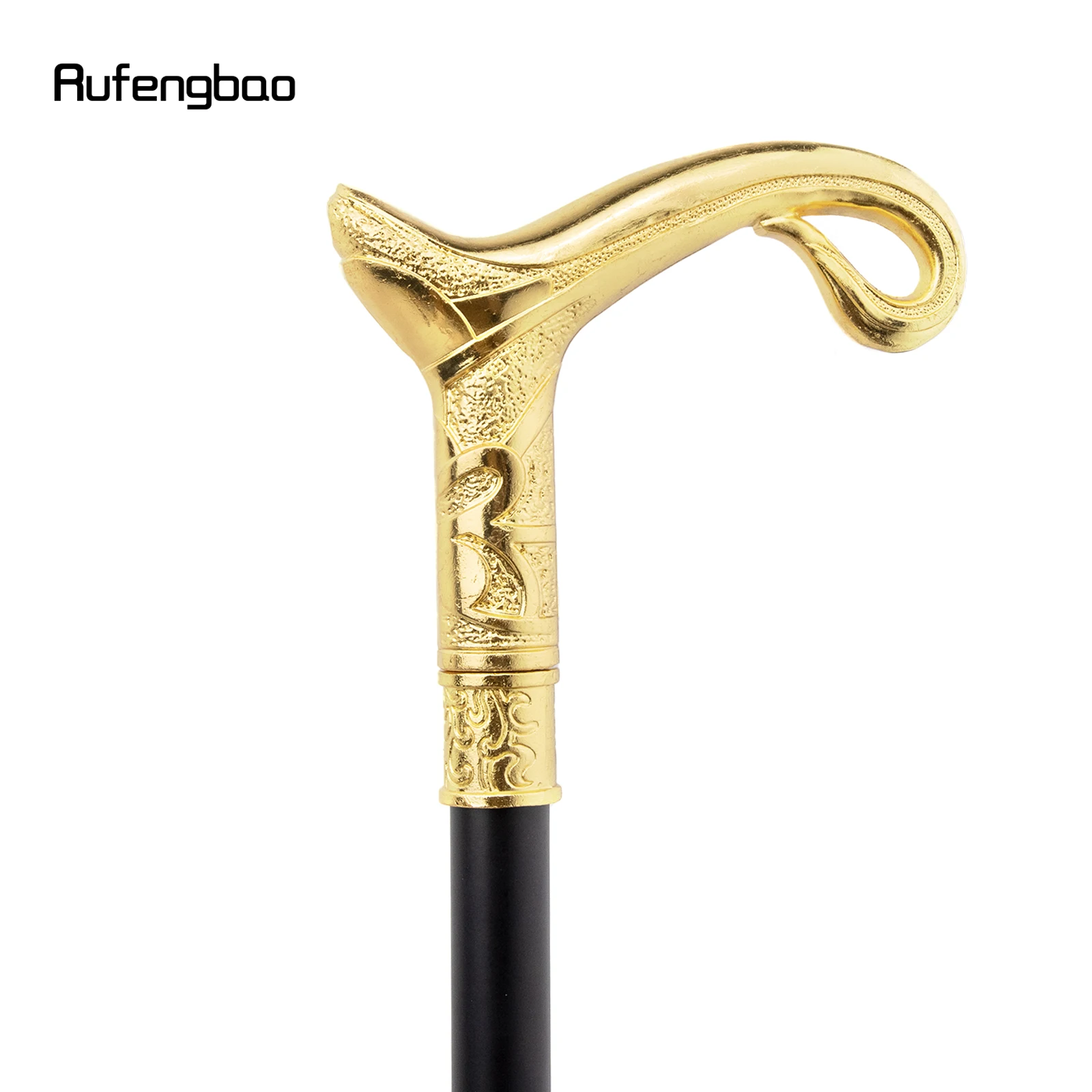 Goldene Luxus Kurve Linie Typ Gehstock Mode Dekorative Gehstock Gentleman Elegante Cosplay Cane Knopf Crosier 93 cm