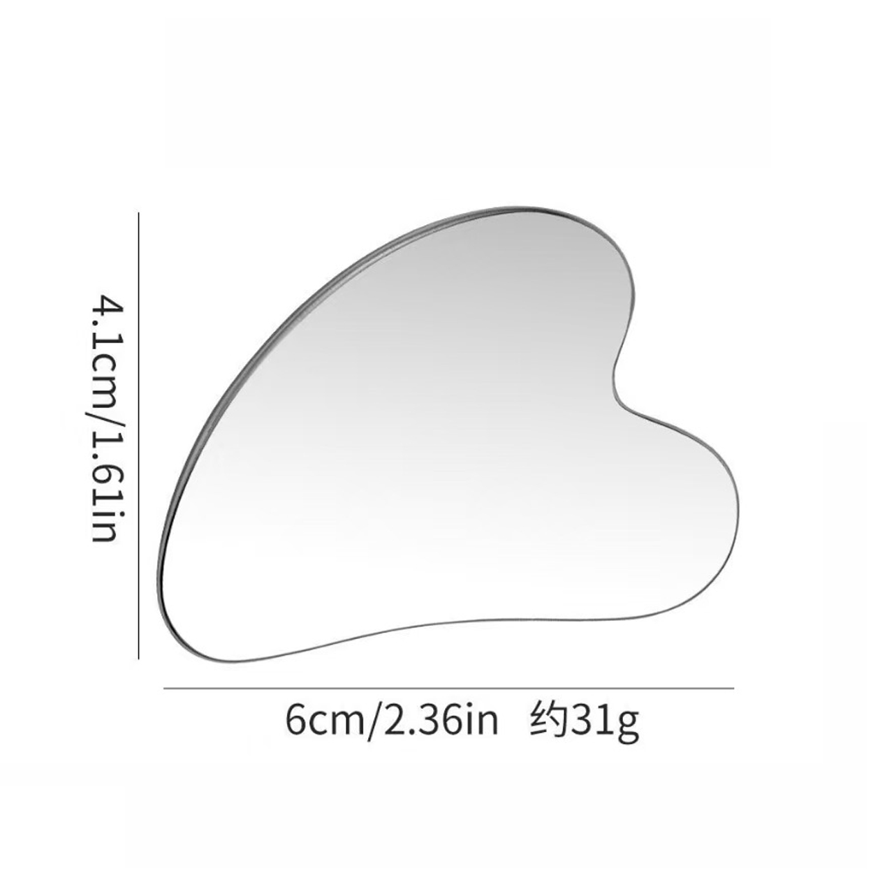 Rascador Gua Sha de acero inoxidable, masajeador para cara, cuello, cuerpo, herramienta de masaje Guasha, cuidado de la piel Facial, tabla Guasha, 1 Uds.
