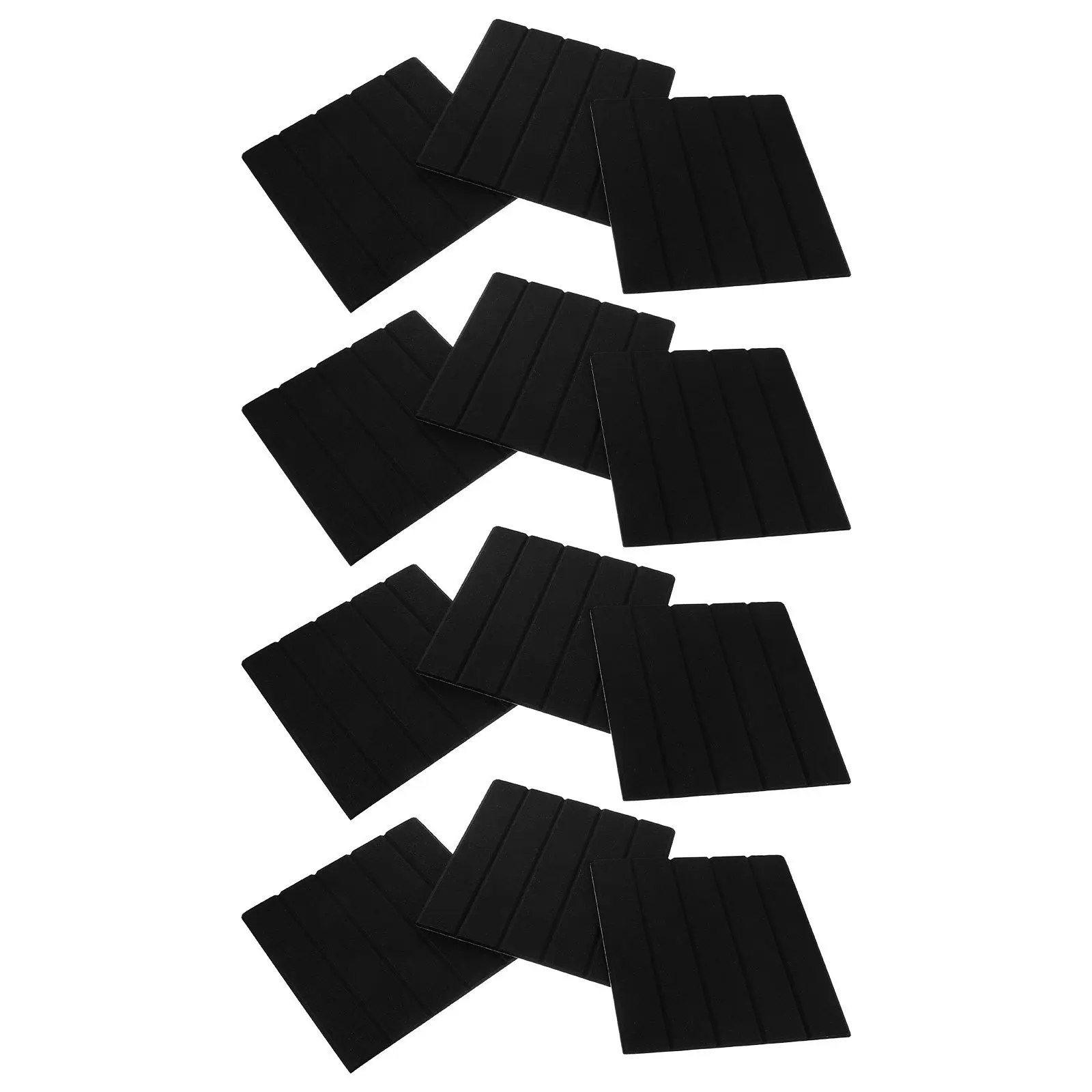 12pçs painéis de absorção de som para paredes, tetos, listra vertical, placa de isolamento acústico de polietileno, escritório, estúdio, quarto