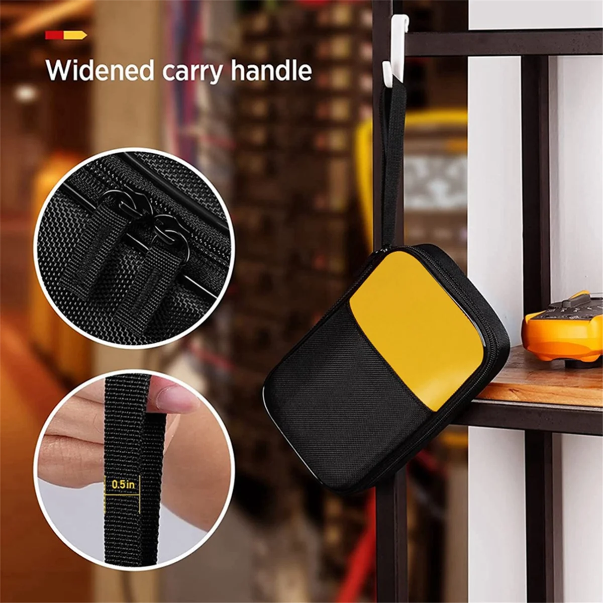 Newest Soft Tool Carrying Case for 117/116/115/114/113 Digital Multimeters 62 Max and More, with Smooth Zipper