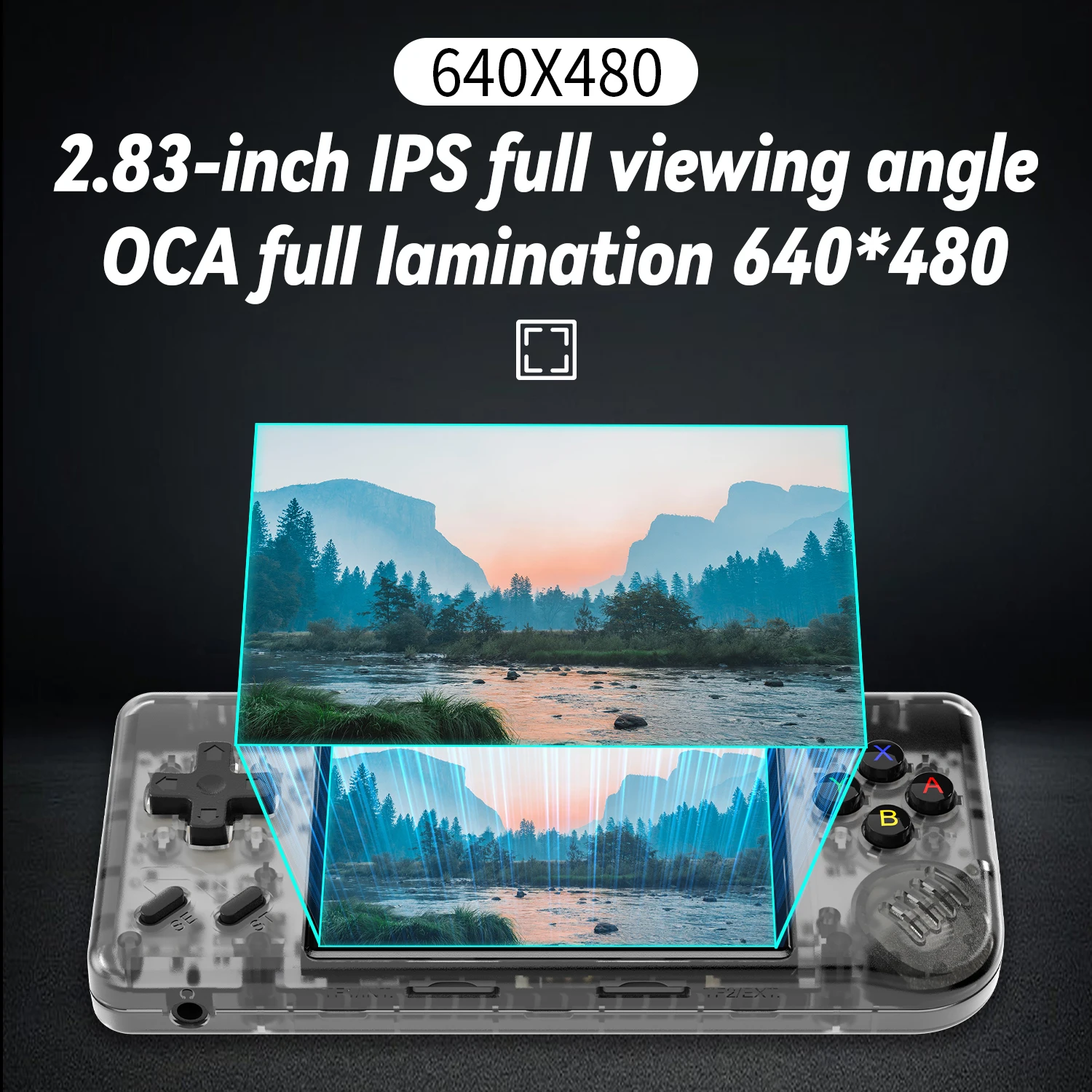 ANBERNIC-RG28xxポータブルゲームコンソール,TV-HDMI出力,64 GB,5000以上のゲーム,2.83インチ,640x480 IPS画面,Linuxシステム,3100mAh
