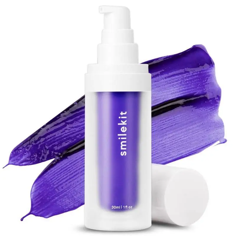 New V34 Purple Color Corrector Toothpaste 30ml Instant Smile Brightening Enamel Repair Fresh Breath Whitening Teeth Toothpaste