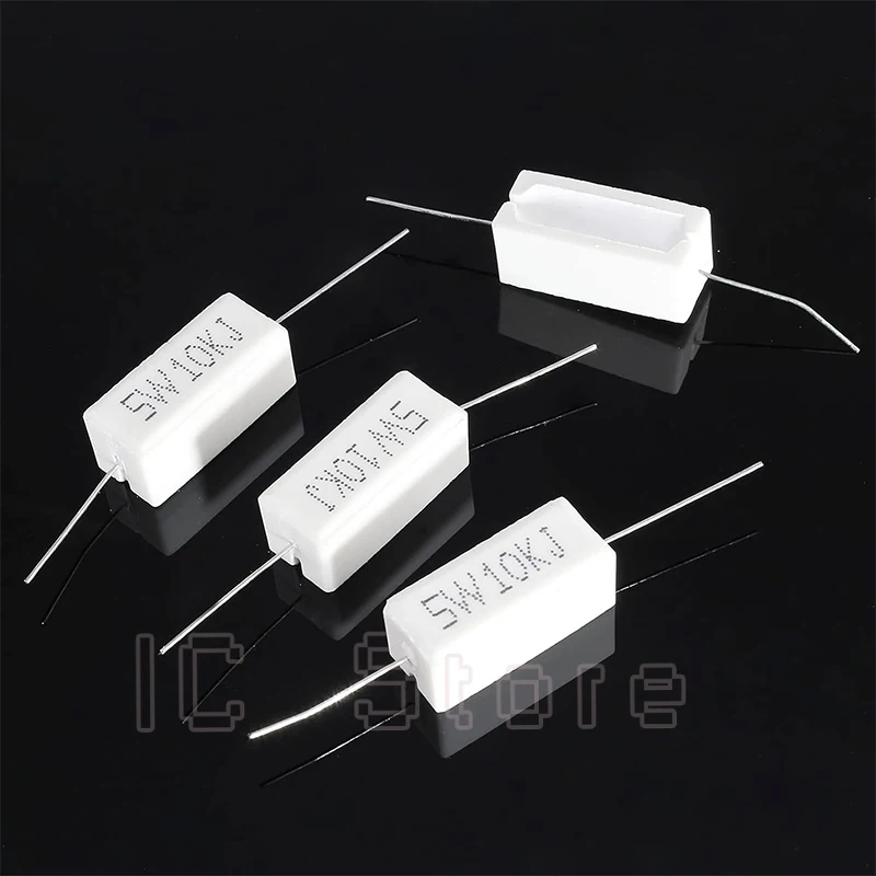 10 Cái 5W Xi Măng Chịu Lực Chống 0.01R ~ 150K 0.5R 1R 10R 100R 0.22 0.33 0.5 1 2 5 8 10 15 20 25 30 100 1K 10K Ohm