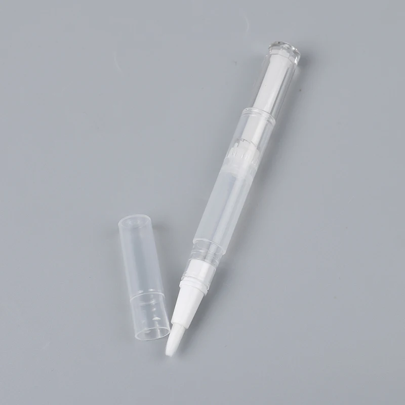 5Pcs 3ml 투명 트위스트 네일 트위스트 펜 브러쉬 화장품 용기 펜 립글로스 튜브와 빈 투명 네일 오일 펜