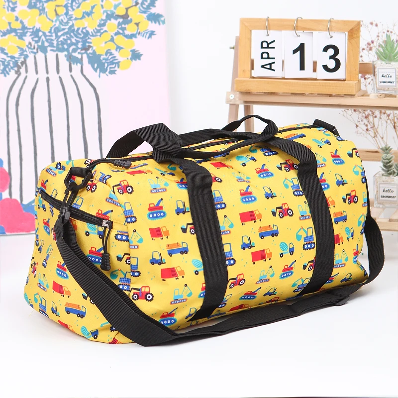 Oxford-子供用トラベルバッグ,プリントアウトドアキャンプ,斜めクロストレーニング,フィットネスバッグ,45cm