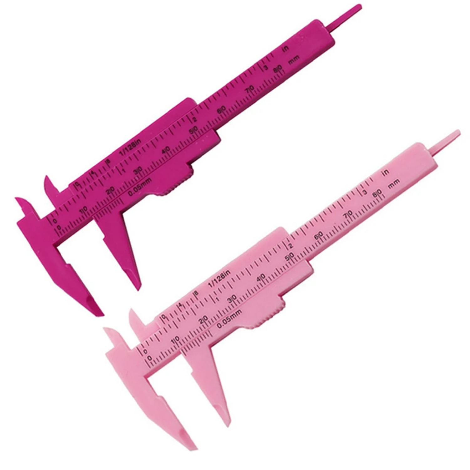 0-80mm Rose Pink Double Scale Sliding Gauge Permanent Makeup Tool Tattoo Eyebrow Line Lip Ruler For Tattoo Measuring