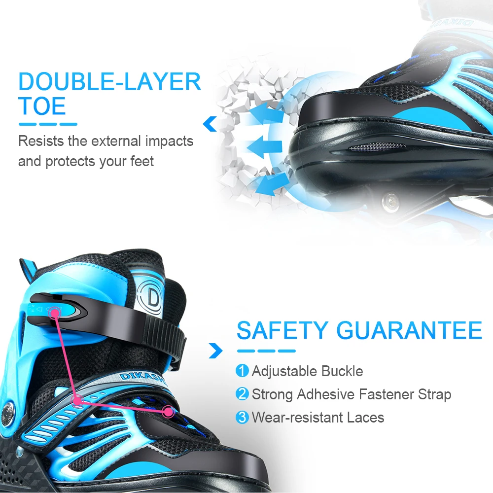 Patines en línea iluminados ajustables con ruedas iluminadas para patines en línea para niños y jóvenes