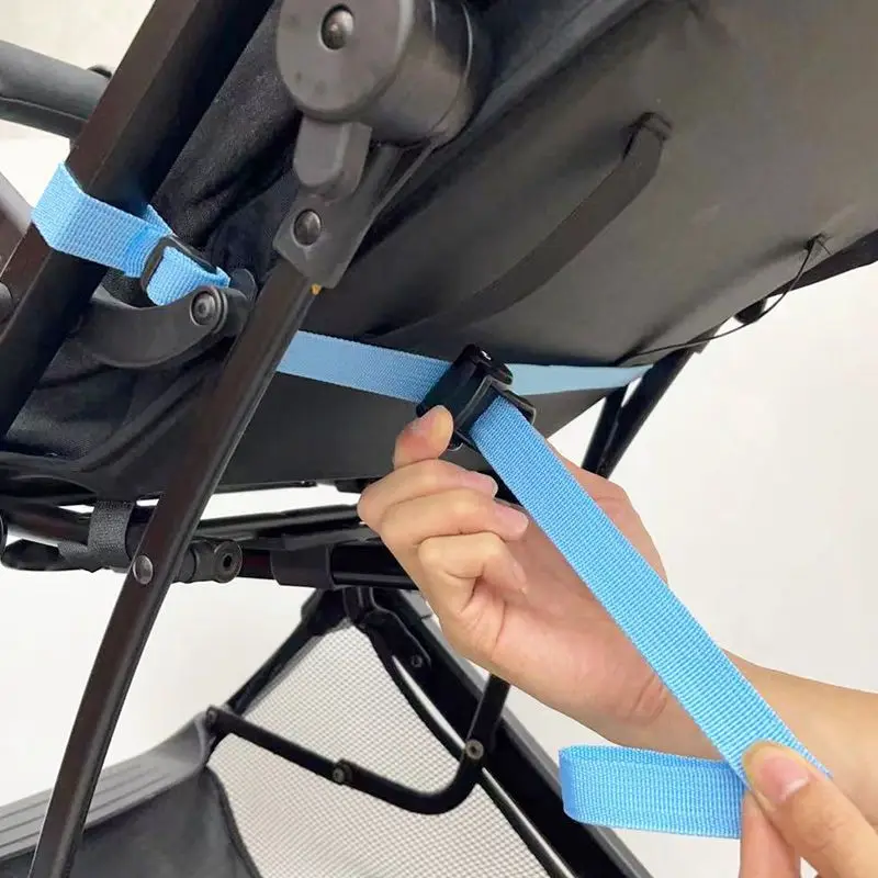 Acessórios para carrinho de bebê com ajuste de encosto e fivela espessa de nylon, guarda-chuva contínuo, acessórios para carro com antiderrapante