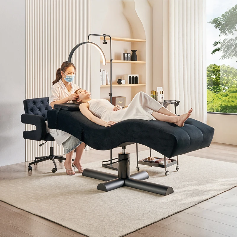 Xinsheng cama elétrica de spa facial, mesa de massagem hidro, salão de beleza, cílios, sofá ajustável, móveis para loja de massagem de beleza