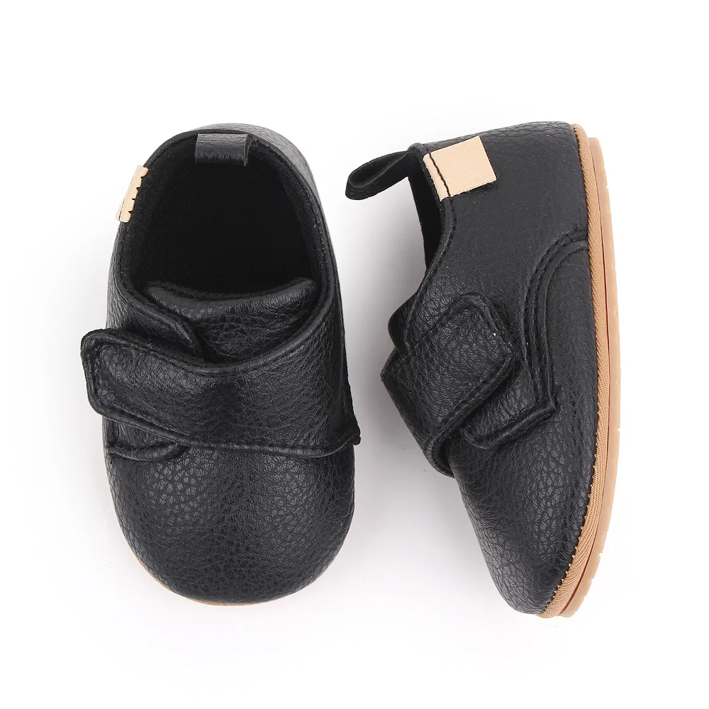 Sapatos casuais antiderrapantes para criança, bebê, estilo coreano, clássico, de alta qualidade, PU e TPR, macio e quente, 0-9-18 meses, D2587