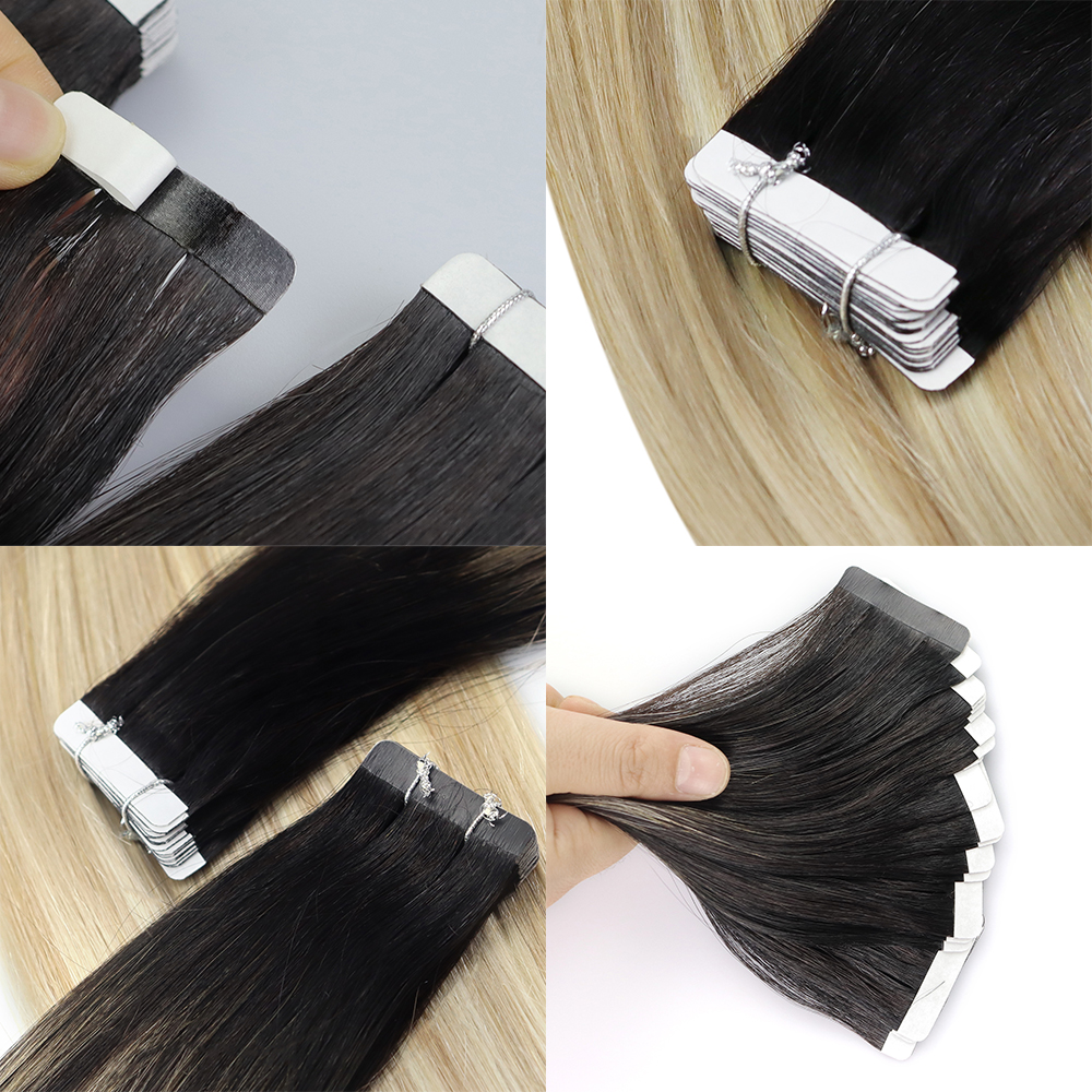 Moresoo Băng Keo Trong Con Người Làm Tóc Balayage Mái Tóc Vàng Remy Tóc Tự Nhiên Mềm Mại Sợi Ngang Thẳng Liền Mạch Tóc Băng Keo Trong tóc