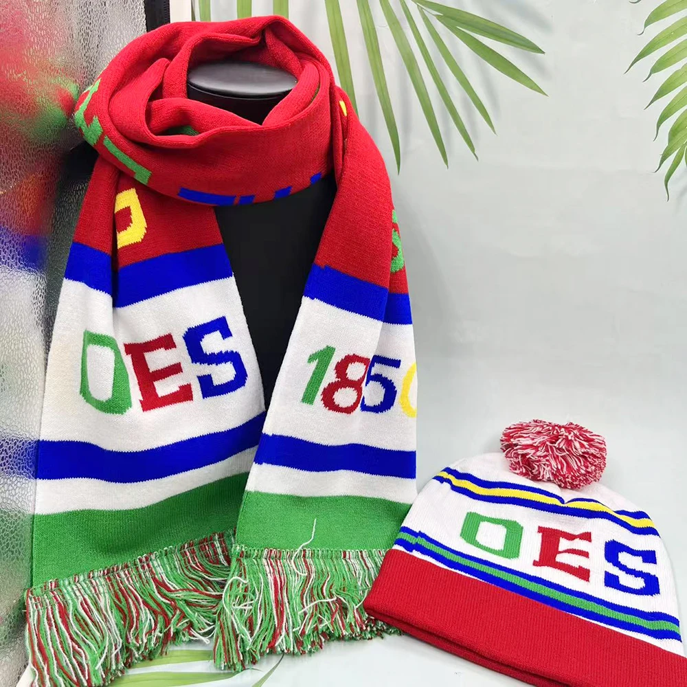 OES Conjunto de sombrero y bufanda de invierno para mujer, regalo para fiesta de club de amistad griega