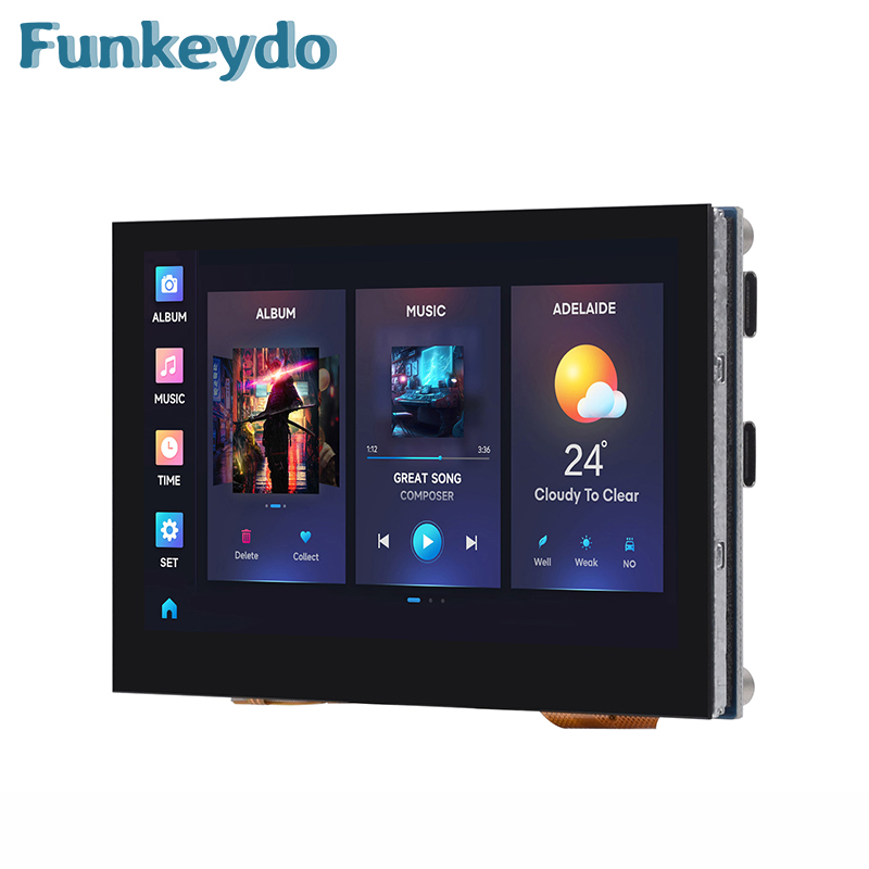 Waveshare ESP32-S3 4,3 Zoll Touch-LCD-Display LVGL GUI Entwicklungsboard 800×480 5-Punkt-Touchscreen kompatibel für Arduino IDE