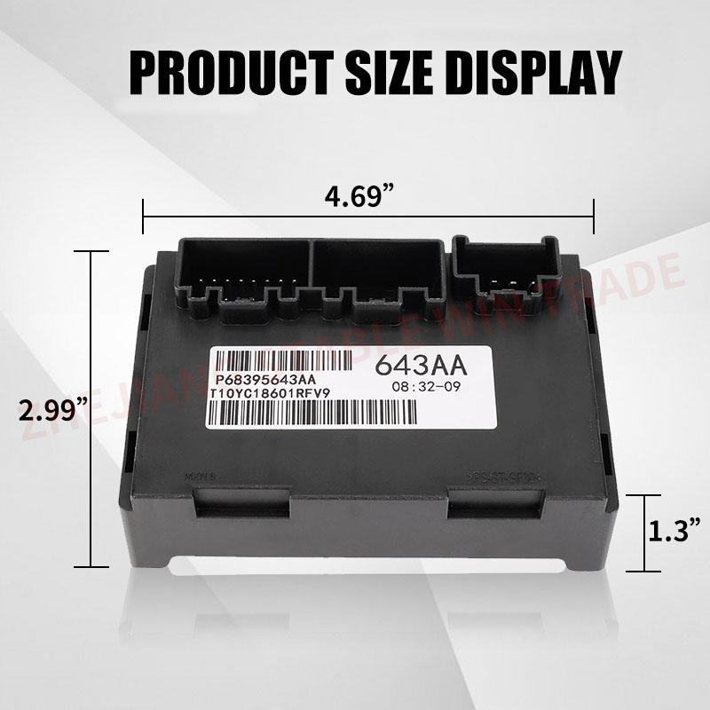 68395643 AA 56029423 AJ 56029423 AK 黒耐久性のある転送ケース制御モジュールジープグランドチェロキーダッジデュランゴ 2011 2012 2013