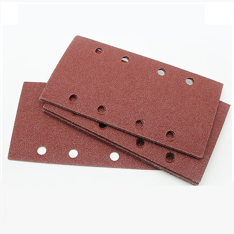 10 Uds 93x185mm papel de lija de 8 agujeros 40 a 800 granos discos de lijado para muebles de madera lijado de Metal y pulido automotriz