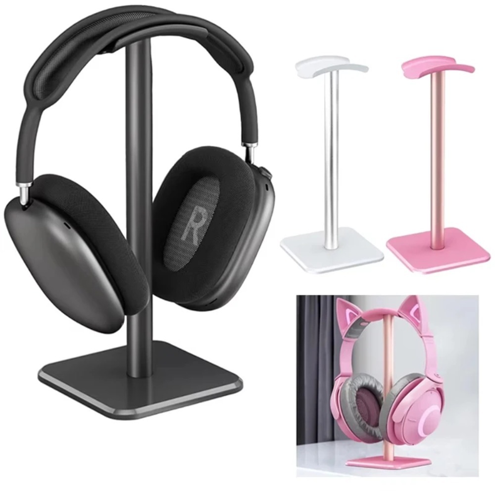 Soporte de Metal de aleación de aluminio para auriculares, colgador de montaje en estante para auriculares, colgador Flexible para jugadores, organizador, soporte de exhibición