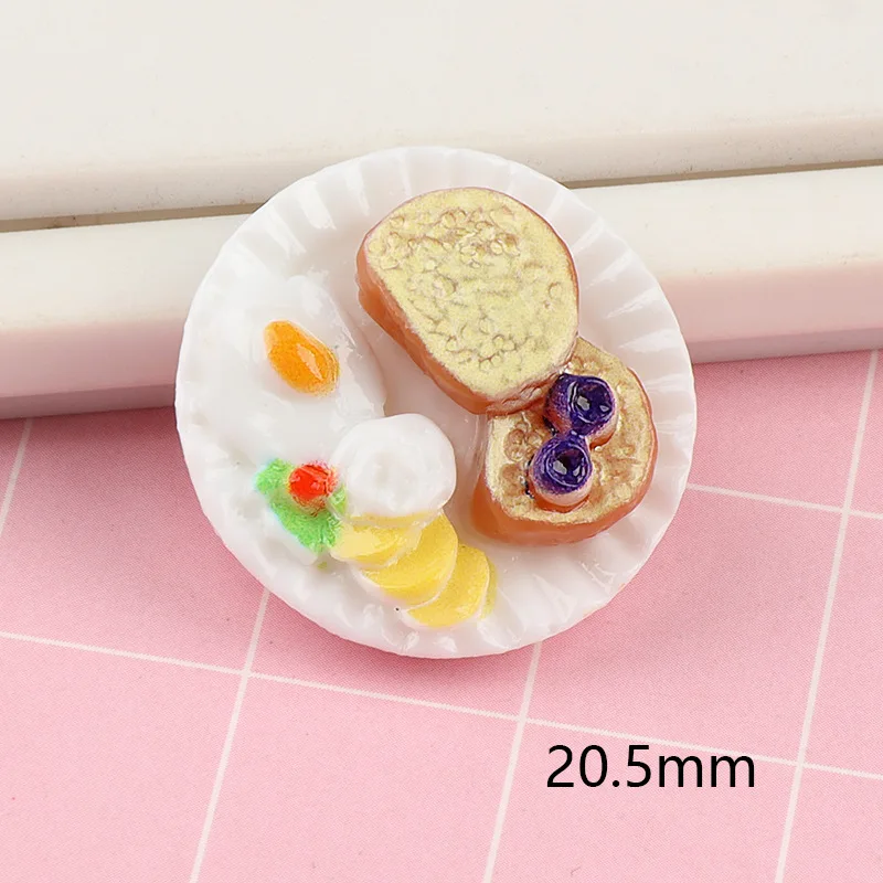 6-teiliges Puppenhaus-Mini-Dekor-Set, DIY-Puzzle, Tablett, Lebensmittelgeschirr, Geschirr, Frühstück, Nachmittagstee, Szene, Modell, Design, Spielzeug, Urlaubsgeschenk
