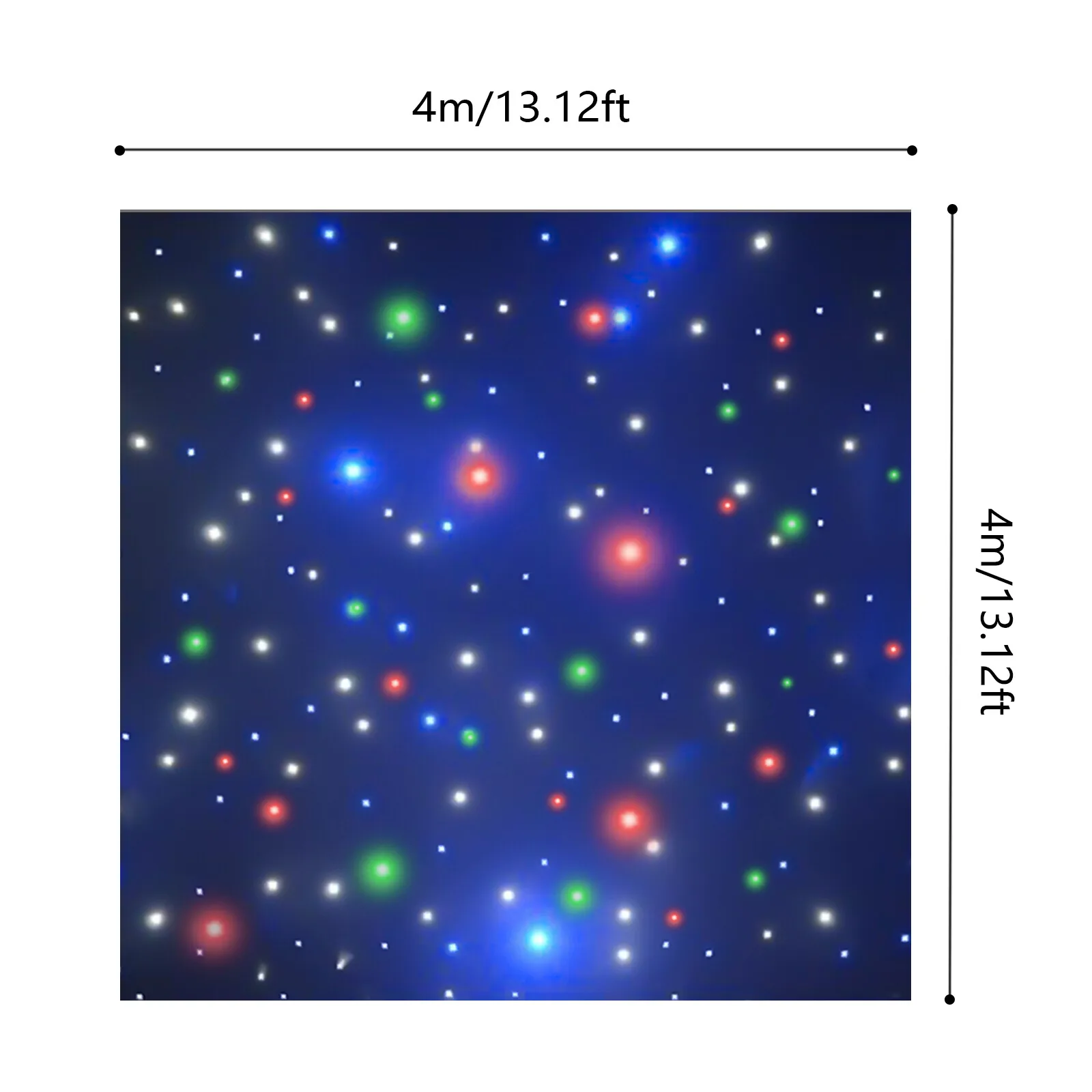 Versatile LED Star Curtain Heat Emission Holes & Splicable Design, Suitable For Stages, Live Rooms With Dazzling Light Effects