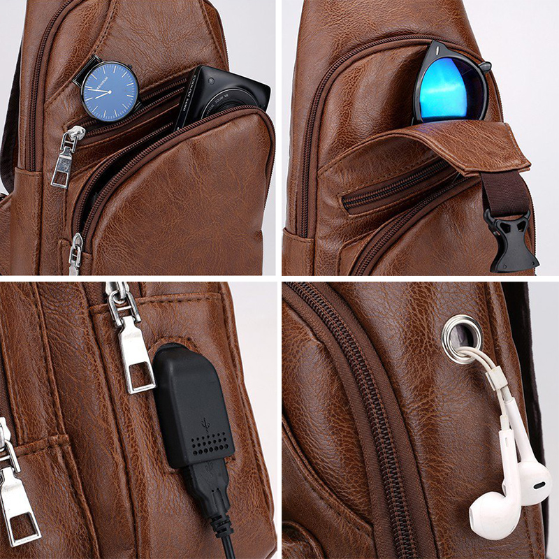 1 шт. Мужская многофункциональная нагрудная сумка