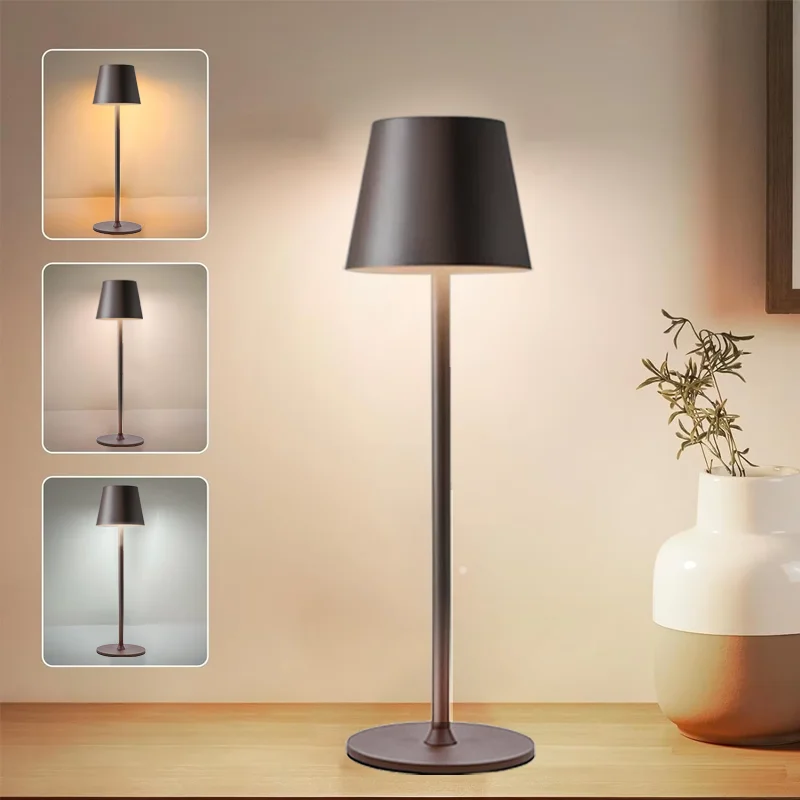 Lámpara de mesa Led recargable inalámbrica, luz nocturna de escritorio con Sensor táctil, 3 niveles regulables para restaurante, Hotel, Bar, luces decorativas