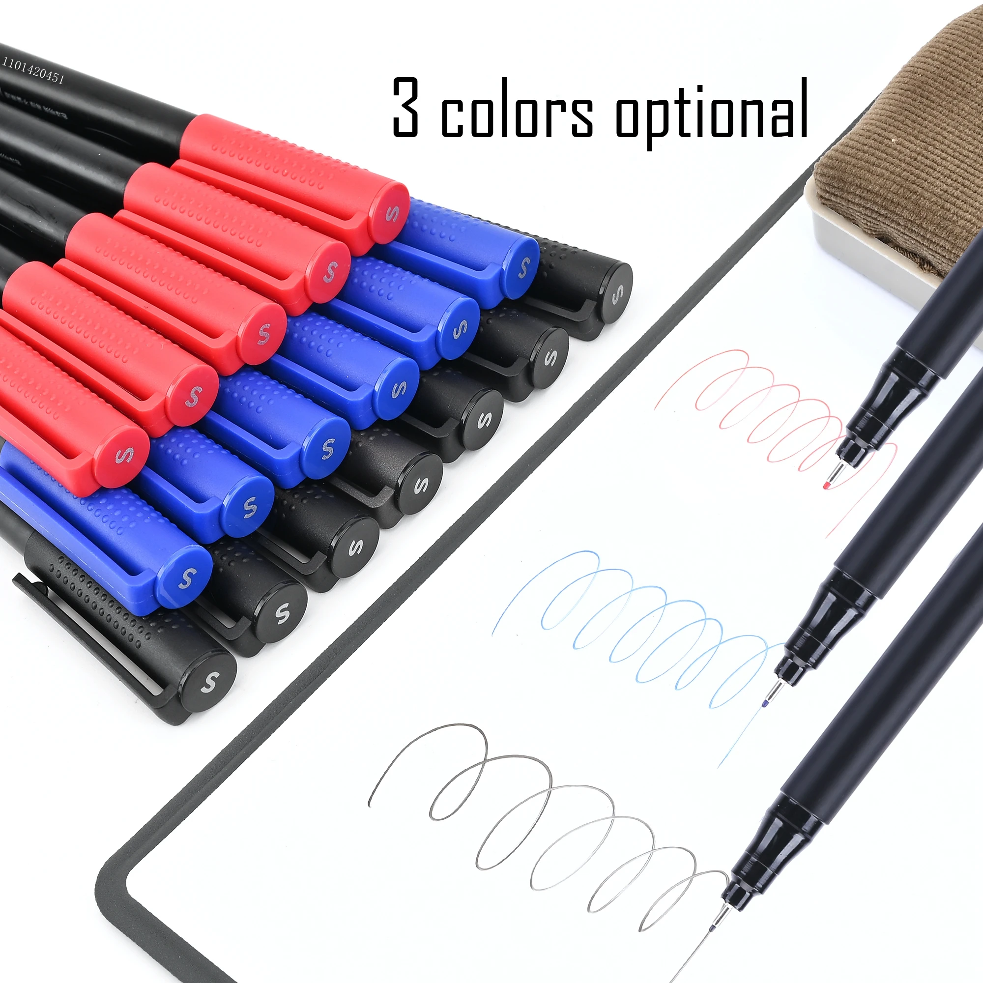 4/10 Cái Khô Tẩy Xóa Dấu Siêu Mịn Đầu, 0.5Mm 3 Màu Xong Xóa Được Viết Bảng Trắng Dấu Dành Cho Trẻ Em, Trường Học, Văn Phòng Kế Hoạch Bảng Trắng