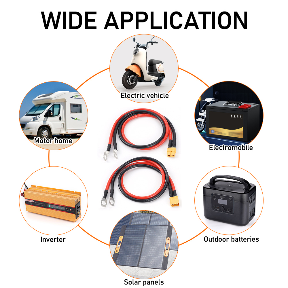 XT60 naar O Ring Oogje batterij terminals Plug Connector Kabel 10AWG RC ESC Oplader Side Power voor RC Lipo Batterij FPV Racing