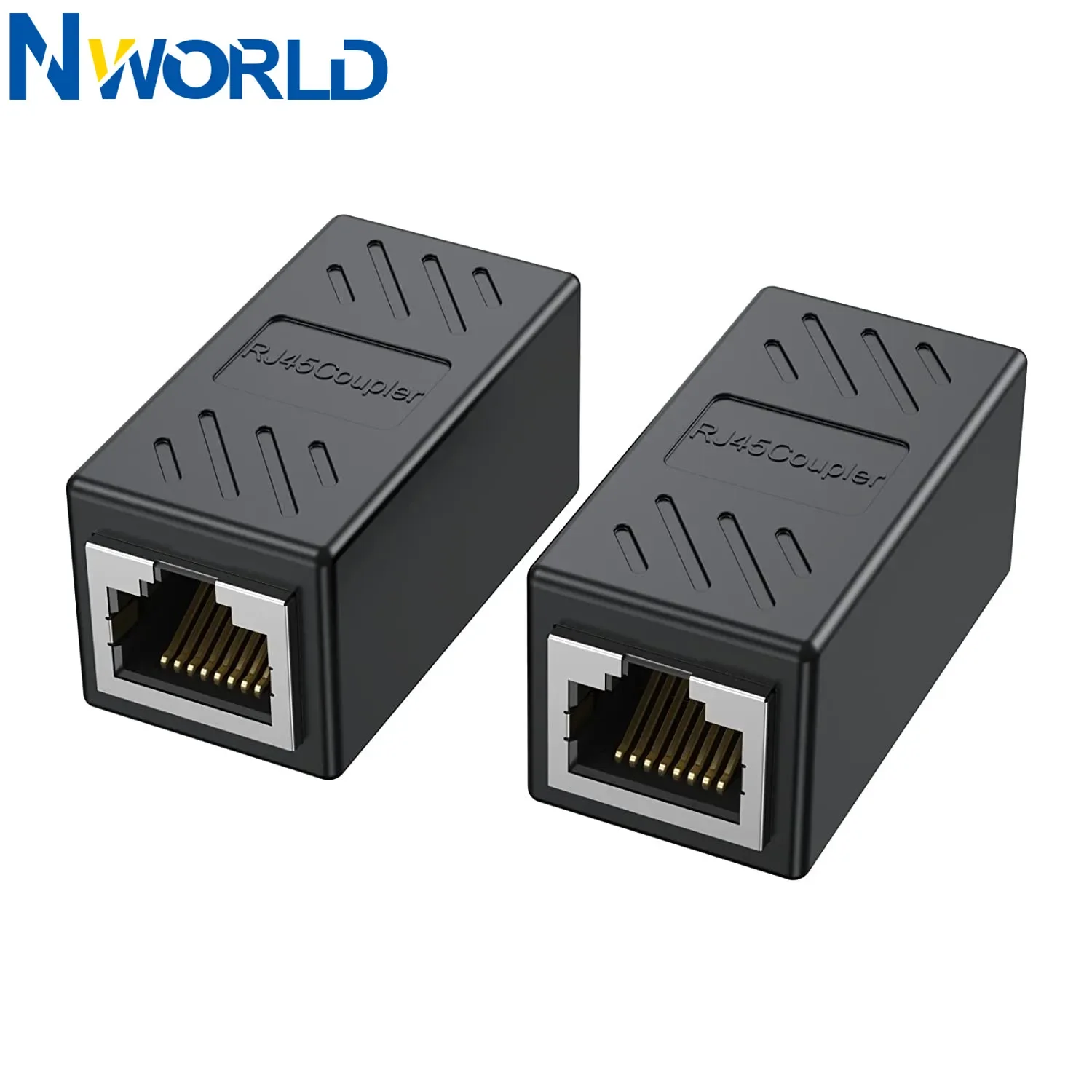 2Pcs RJ45 Stecker Koppler Ethernet Kabel LAN Inline Cat7/Cat6/Cat5e Ethernet Kabel Extender Adapter Weibliche koppler Schwarz