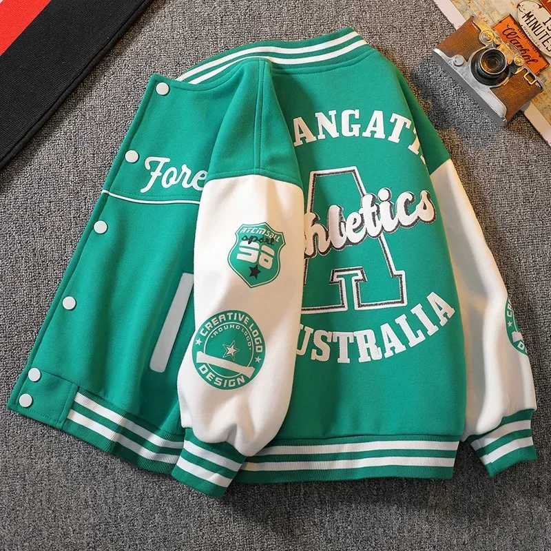 Moda primavera outono manga longa outwear adolescente crianças carta impressa casaco esporte crianças roupas 3 8 10 12 anos de idade