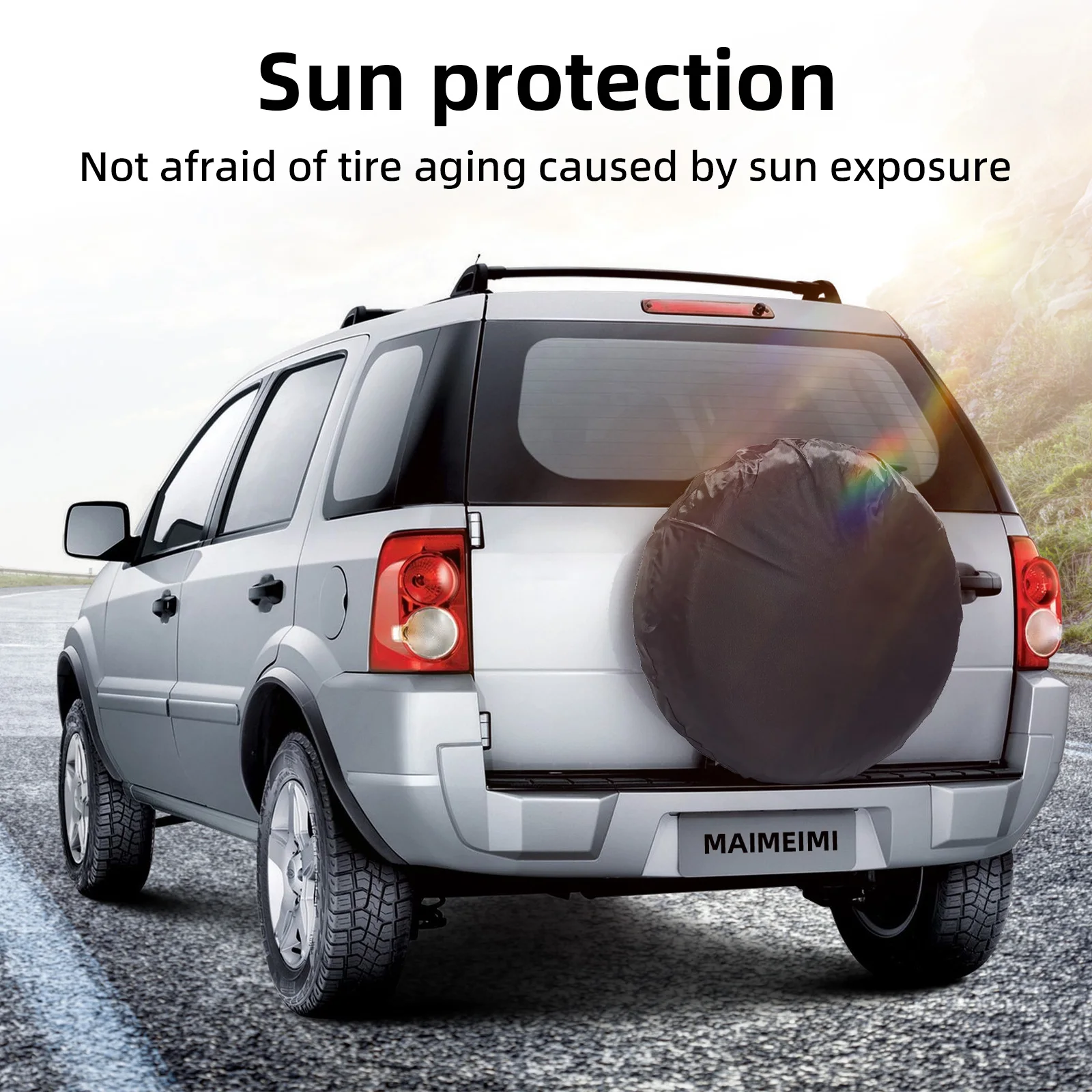 1/2/4PCS Auto Reserverad Abdeckung Polyester Auto Auto Rad Reifen Abdeckung Schutz Fahrzeug Reifen Rad Abdeckungen zubehör Staubdicht