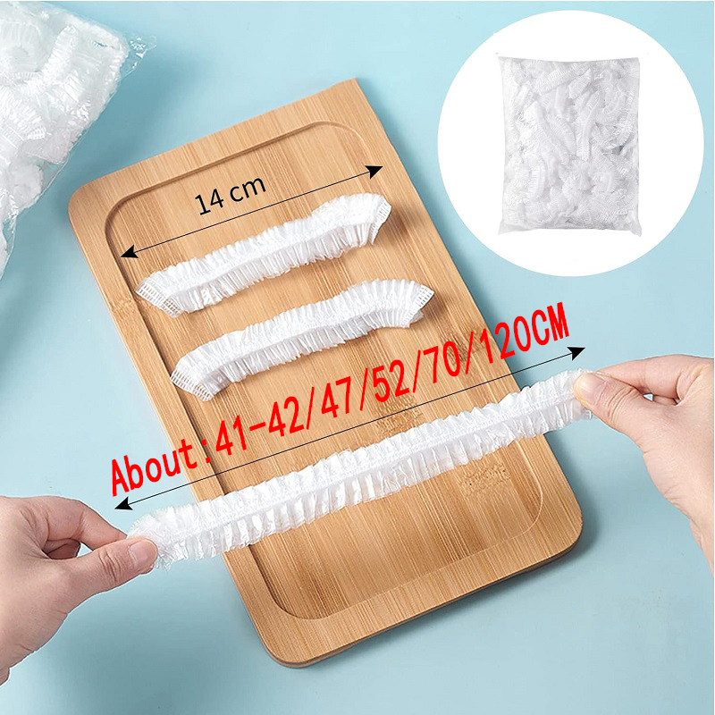 Disposable Food Cover Saran Wrap Food Grade Fruit Vegetable Storage Bag Elastic Plastic Bag Kitchen Fresh Keeping Bag