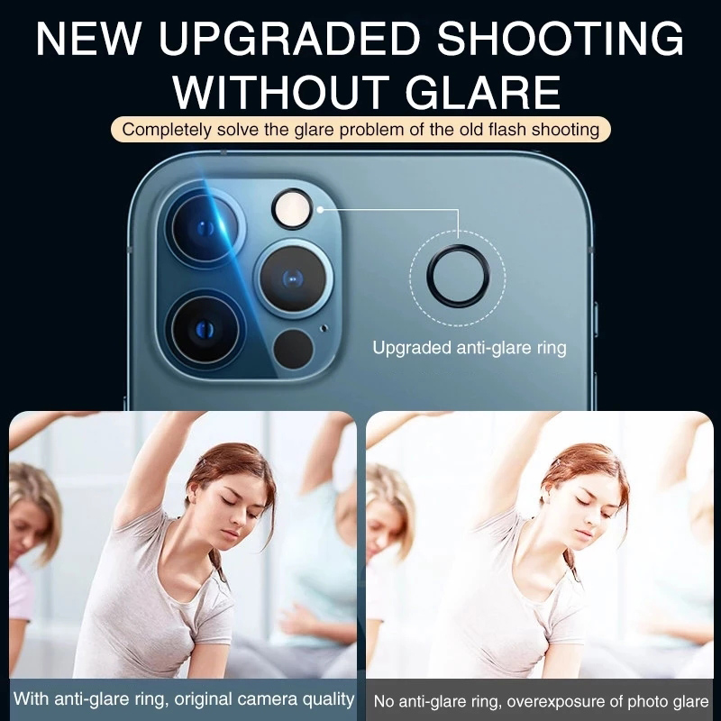 Película de vidrio de protección de lente de cámara HD para iPhone 16 14 15 Pro Max Plus Protector de lente de cubierta completa para iPhone 13 11 12 PRO MAX Mini