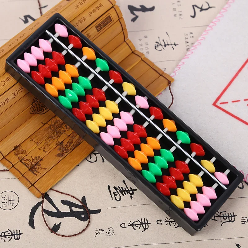 Portatile Cinese 13 Cifre Colonna Abaco Aritmetico Soroban Calcolo Conteggio Strumento di Apprendimento della Matematica per I Bambini